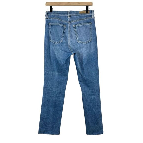 GRLFRND Reed Jeans in Come Over Wash Raw Hem High Rise Crop Size 28 - Picture 4 of 10